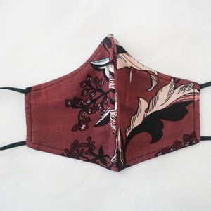 Handmade Sangria Floral Face Mask